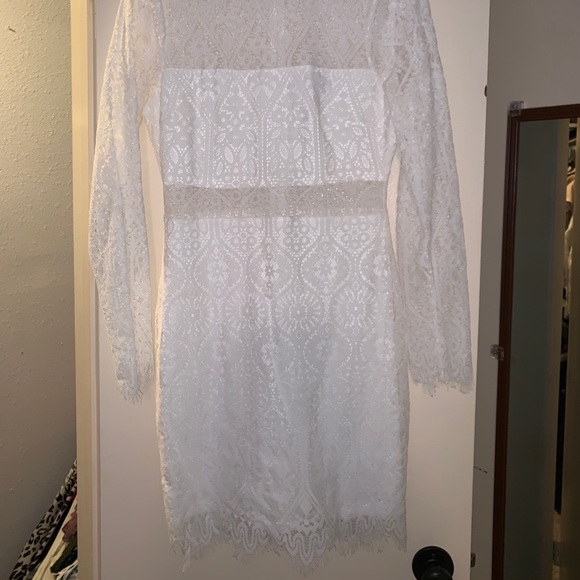 Lulu’s White Bridal Shower Dress - Picture 4 of 4